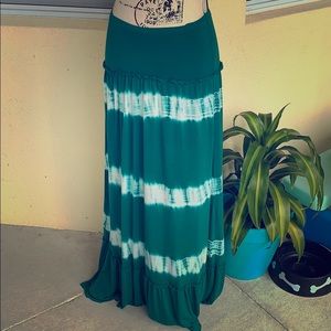 Tye due maxi skirt